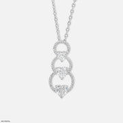 1.5 Carat Hearts Entwined Pendants Platinum 950