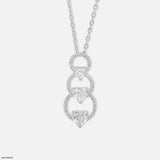 1.5 Carat Hearts Entwined Pendants 18K Yellow Gold