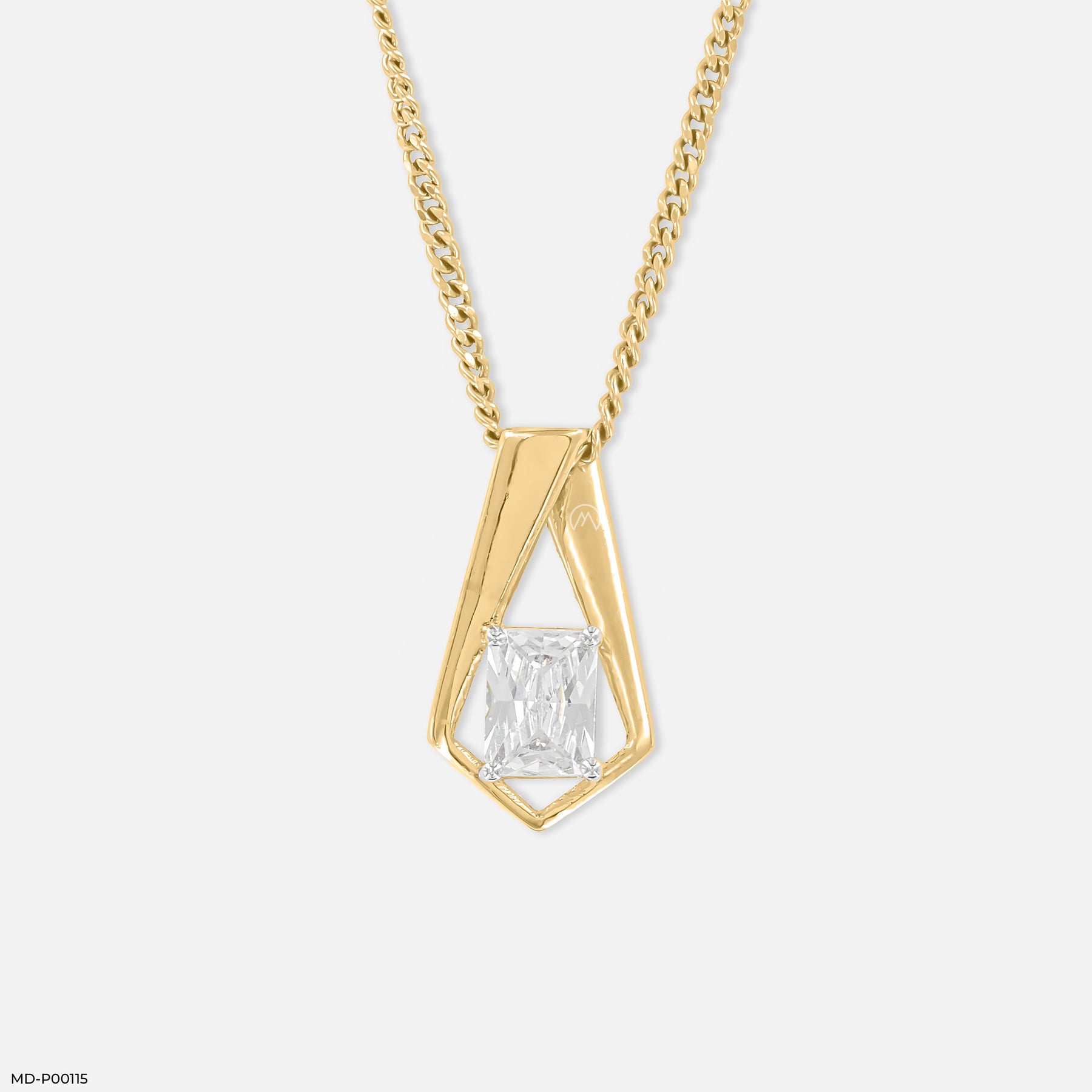 0.5 Carat Prism Elegance Pendants 14K Yellow Gold