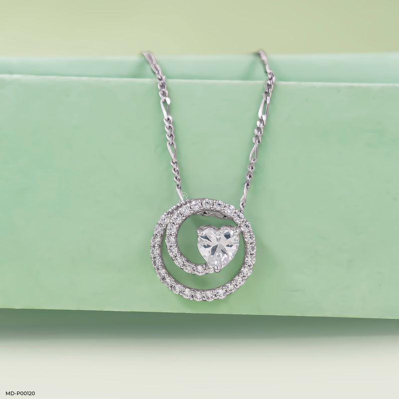 1 Carat Lover’s Spiral Pendants 18K Yellow Gold