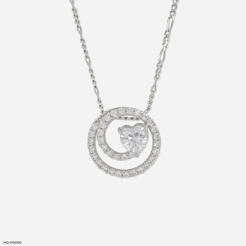 1 Carat Lover’s Spiral Pendants 18K Yellow Gold
