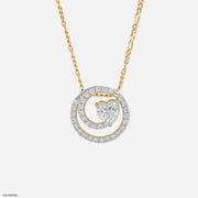 1 Carat Lover’s Spiral Pendants 14K Yellow Gold