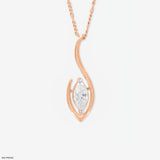 1 Carat Flame of Grace Pendants 14K Yellow Gold