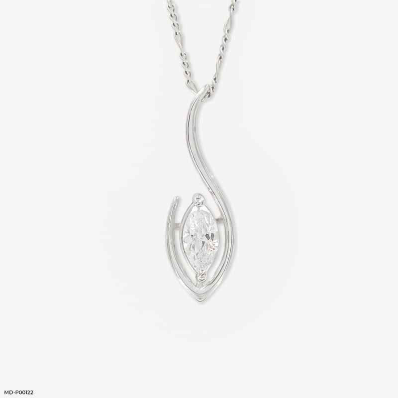 1 Carat Flame of Grace Pendants 14K Yellow Gold