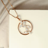 1.5 Carat Celestial Bloom Pendants 18K Rose Gold