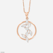 1.5 Carat Celestial Bloom Pendants 14K Rose Gold