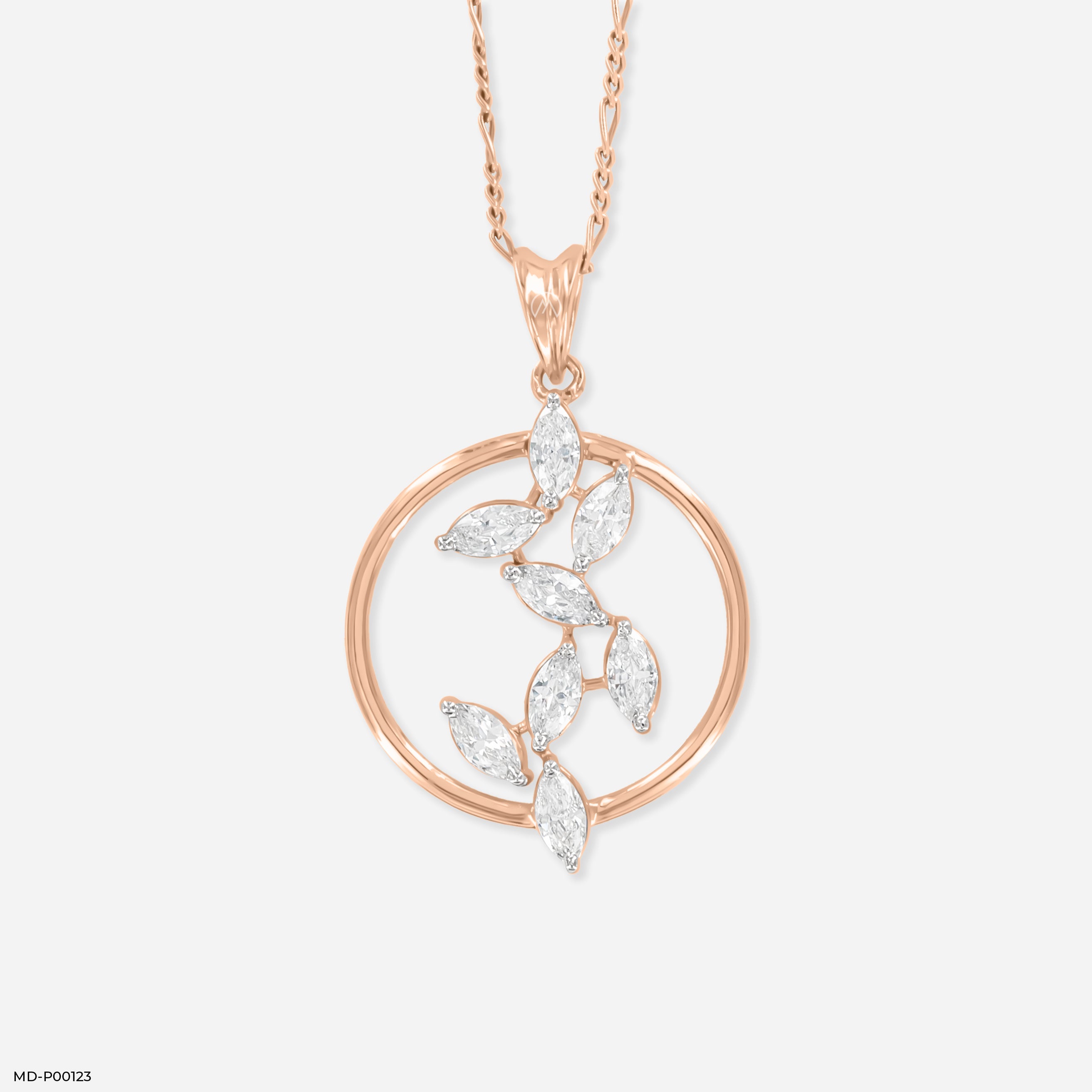 1.5 Carat Celestial Bloom Pendants 14K Rose Gold