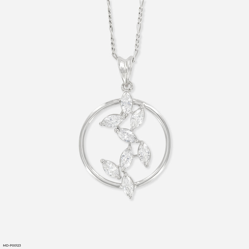 1.5 Carat Celestial Bloom Pendants 18K Rose Gold