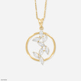 1.5 Carat Celestial Bloom Pendants 18K Rose Gold