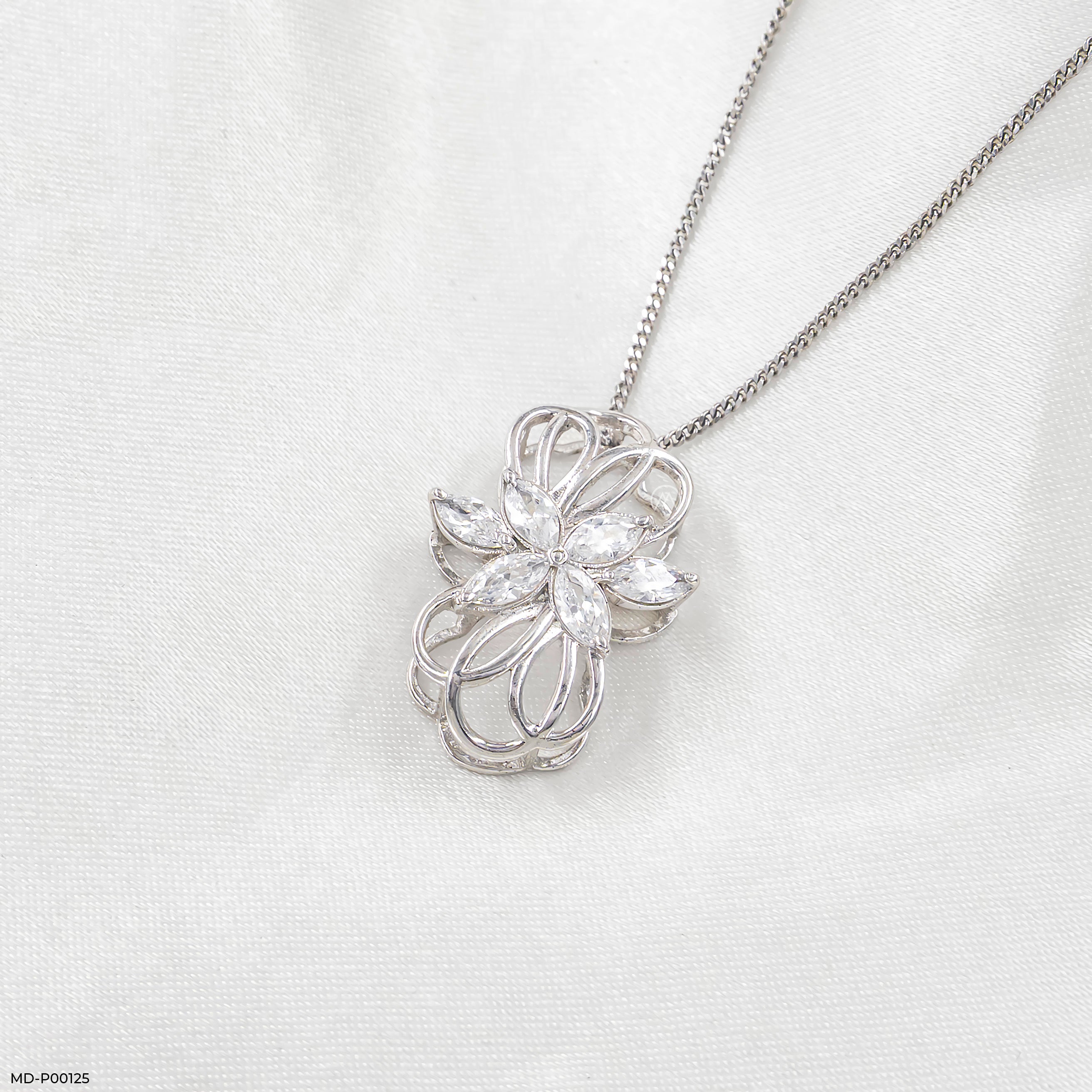 1.5 Carat Golden Blossom Pendants 14K Rose Gold