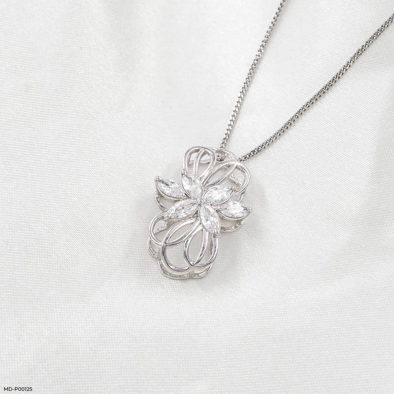 1.5 Carat Golden Blossom Pendants 14K Rose Gold
