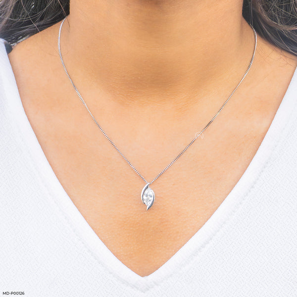 1 Carat Elysian Embrace Pendants 14K White Gold