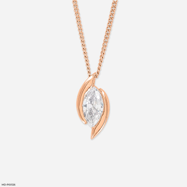 1 Carat Elysian Embrace Pendants 14K Rose Gold