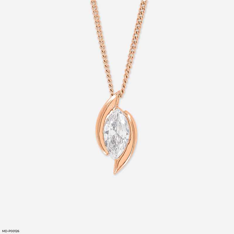 1 Carat Elysian Embrace Pendants 14K Rose Gold