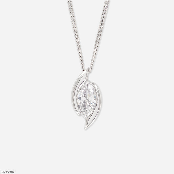 1 Carat Elysian Embrace Pendants 14K White Gold