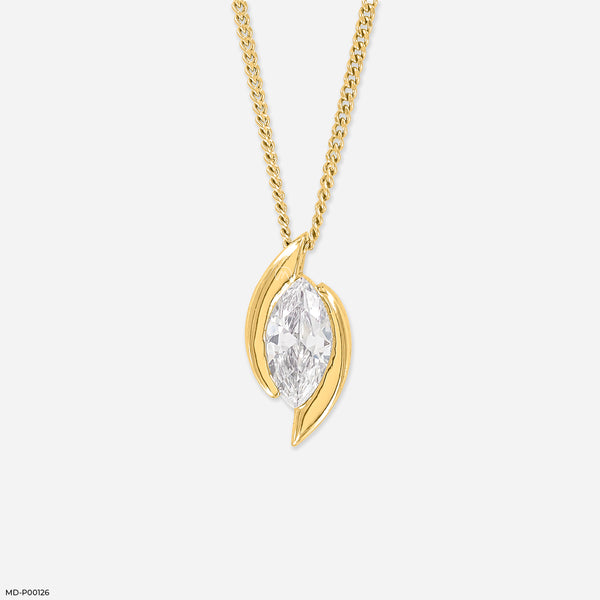 1 Carat Elysian Embrace Pendants 18K Yellow Gold