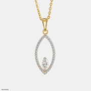 0.50 Carat Marquise Solitaire Terra Pendant 14K Yellow Gold