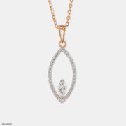 0.50 Carat Marquise Solitaire Terra Pendant 14K Rose Gold