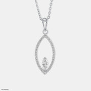 0.50 Carat Marquise Solitaire Terra Pendant 14K White Gold
