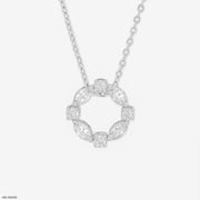 0.75 Carat Gem Circle Pendants Platinum 950