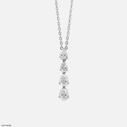 2 Carat Falling Pear Pendants Platinum 950