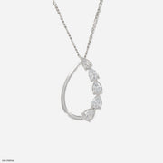 1.5 Carat Pear Path pendants 14K White Gold