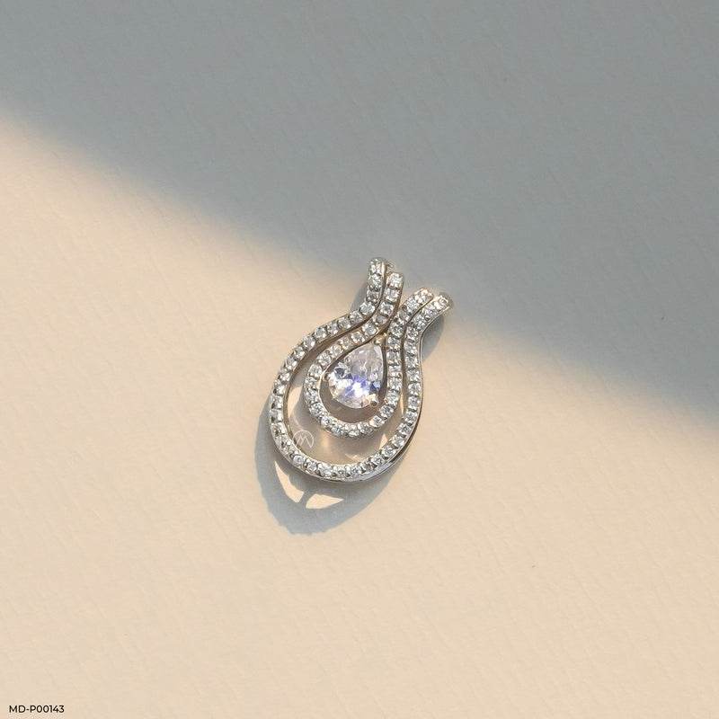 1.75 Carat Triple Dew Pendants 18K White Gold