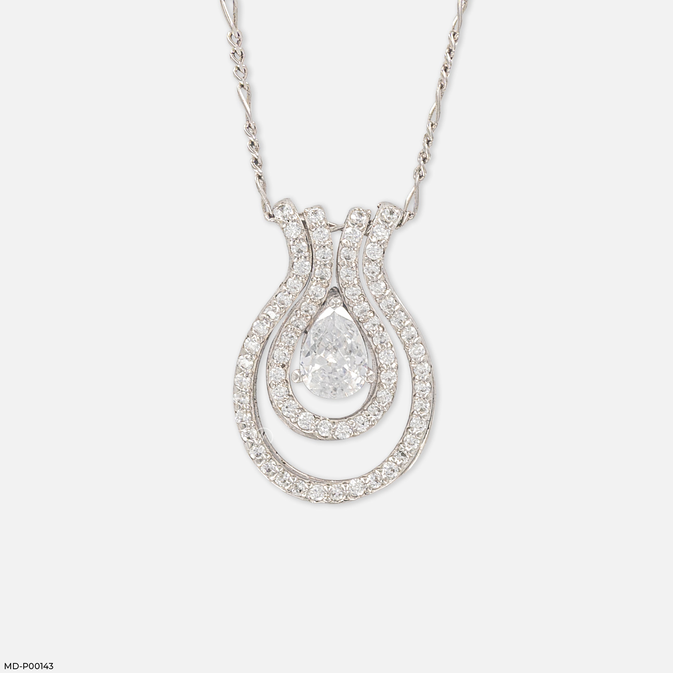 1.75 Carat Triple Dew Pendants 9K White Gold