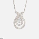 1.75 Carat Triple Dew Pendants 18K White Gold