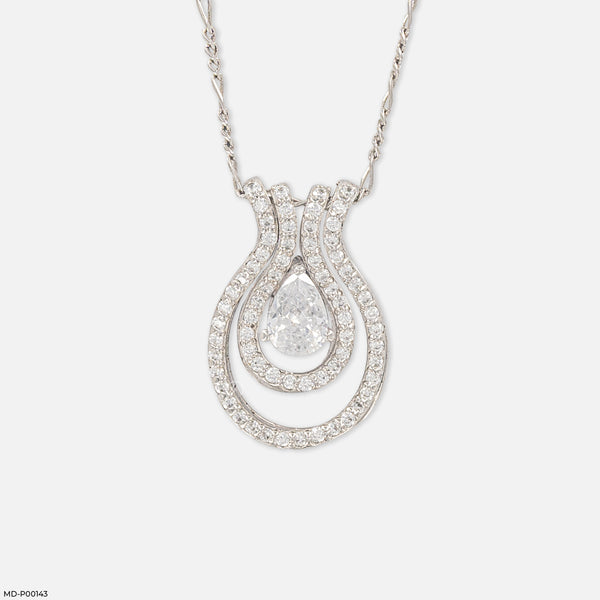 1.75 Carat Triple Dew Pendants 14K White Gold