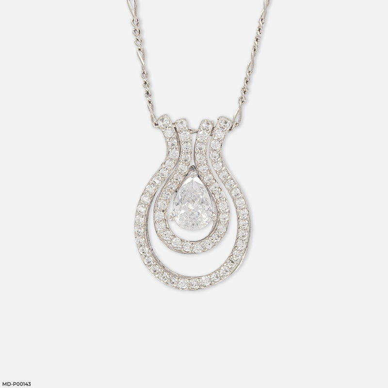 1.75 Carat Triple Dew Pendants 18K White Gold