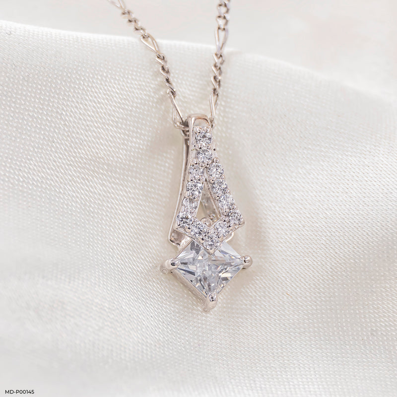 1 Carat Art Deco Flame Pendants 14K Rose Gold