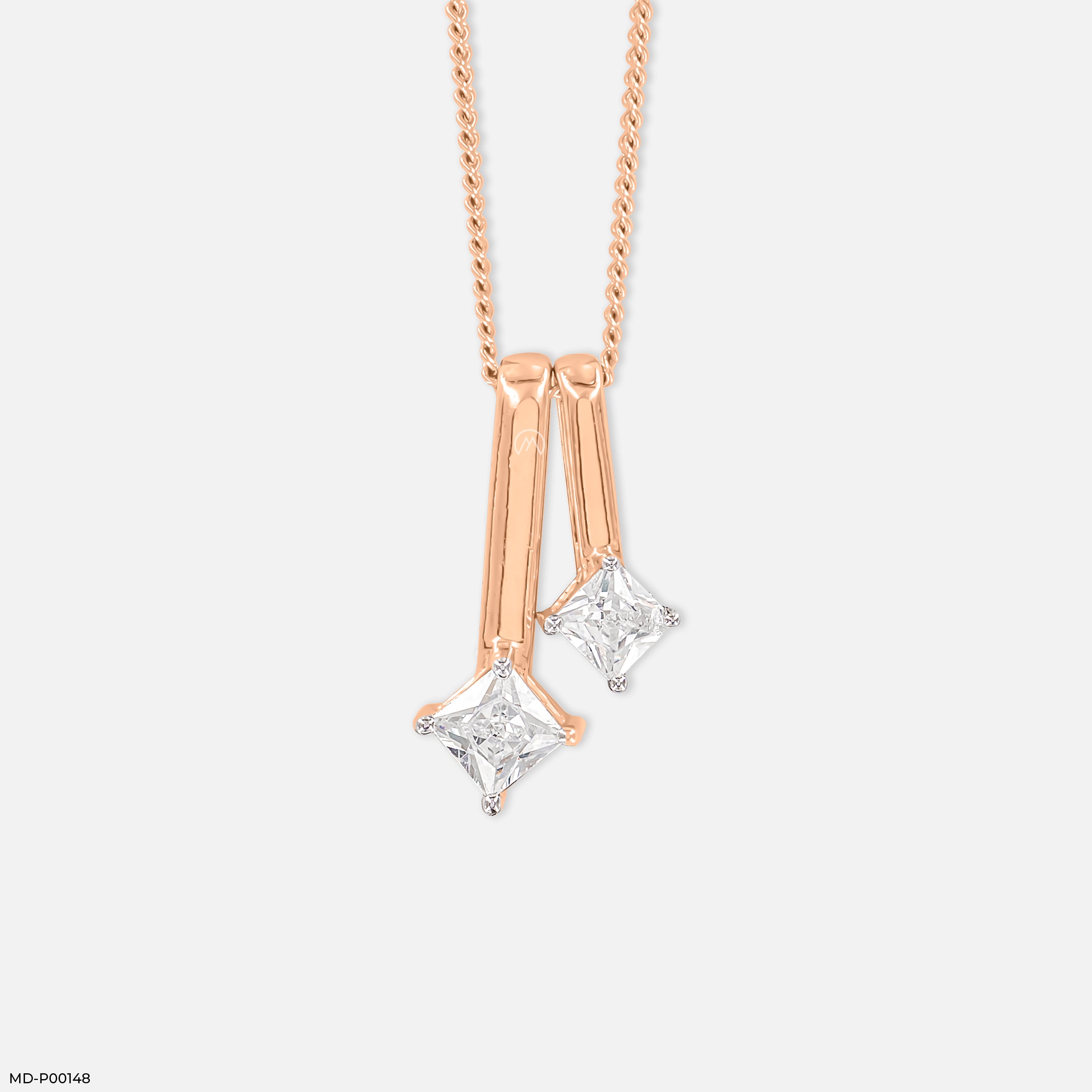 0.50 Carat Mode Pendants 14K Rose Gold