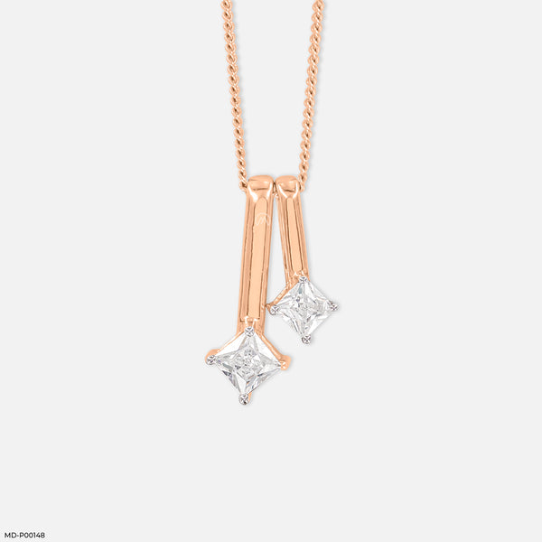 0.50 Carat Mode Pendants 14K Rose Gold