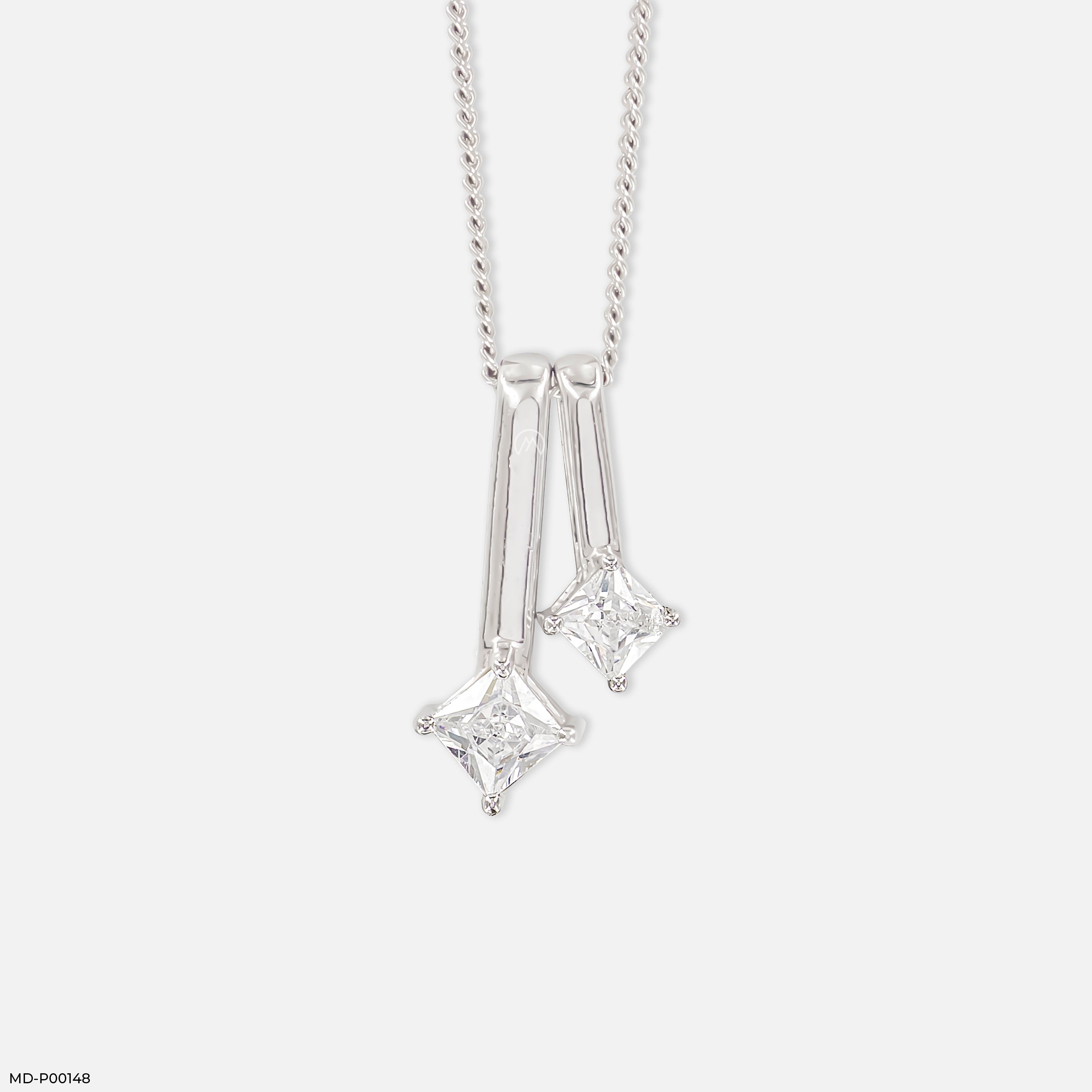 0.50 Carat Mode Pendants 14K White Gold