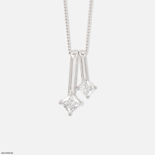 0.50 Carat Mode Pendants 9K White Gold