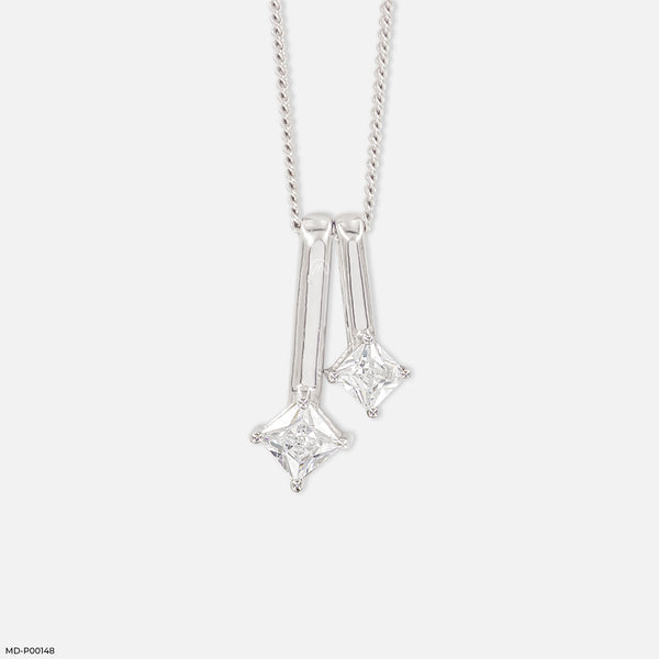 0.50 Carat Mode Pendants 14K White Gold
