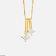 0.50 Carat Mode Pendants 14K Yellow Gold