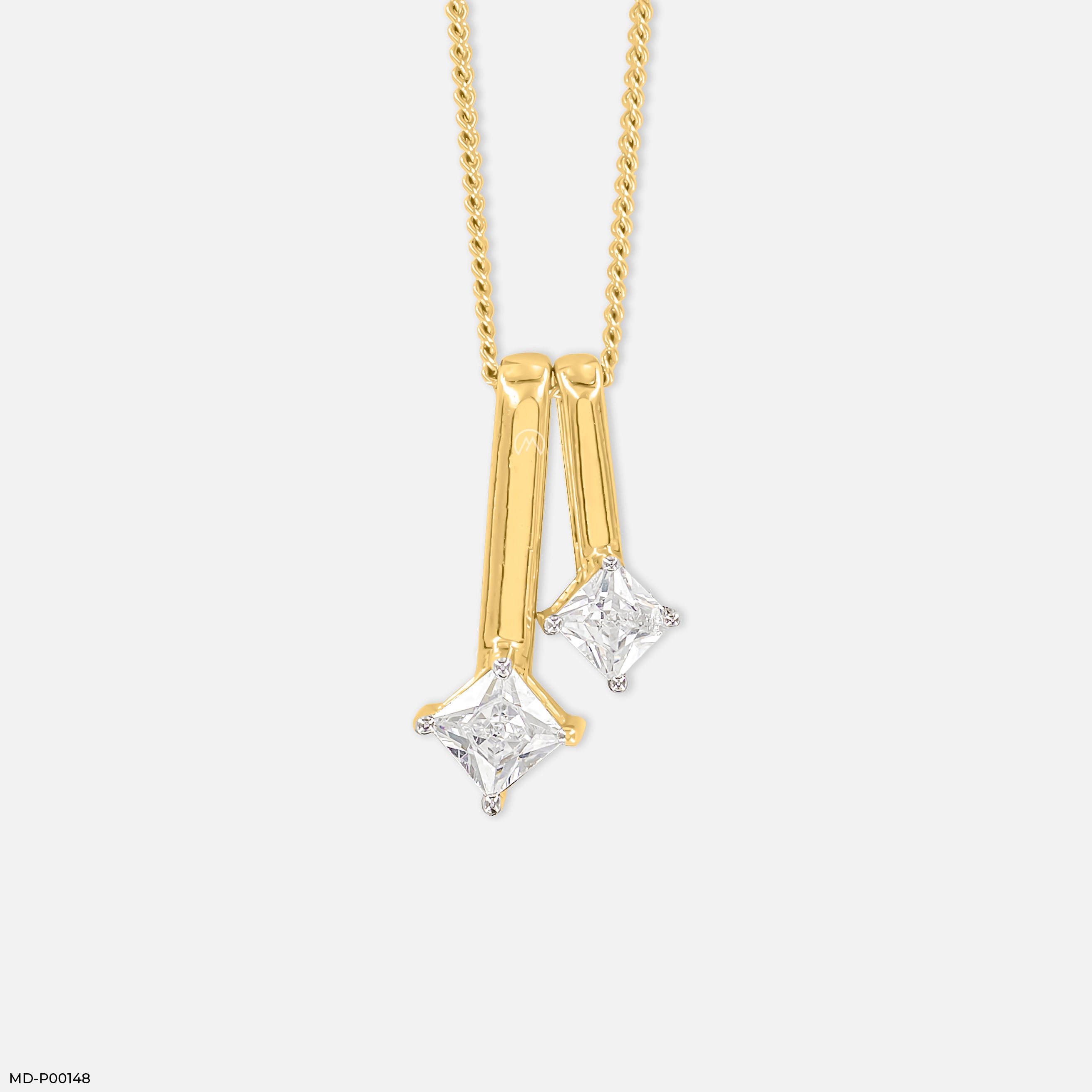 0.50 Carat Mode Pendants 14K Yellow Gold