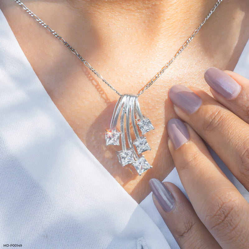 2.50 Carat Shooting Stars Pendants 14K Yellow Gold