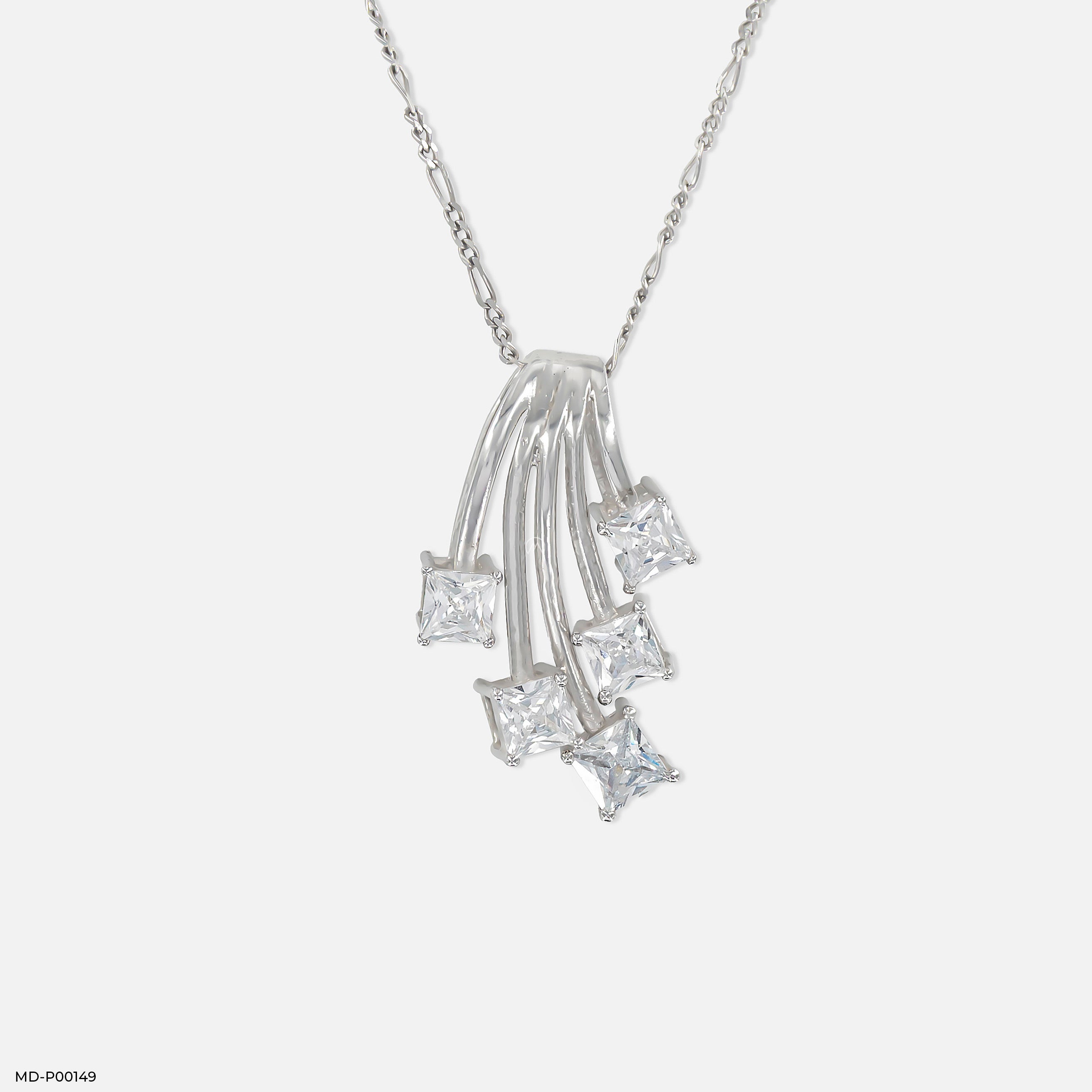 2.50 Carat Shooting Stars Pendants 9K White Gold