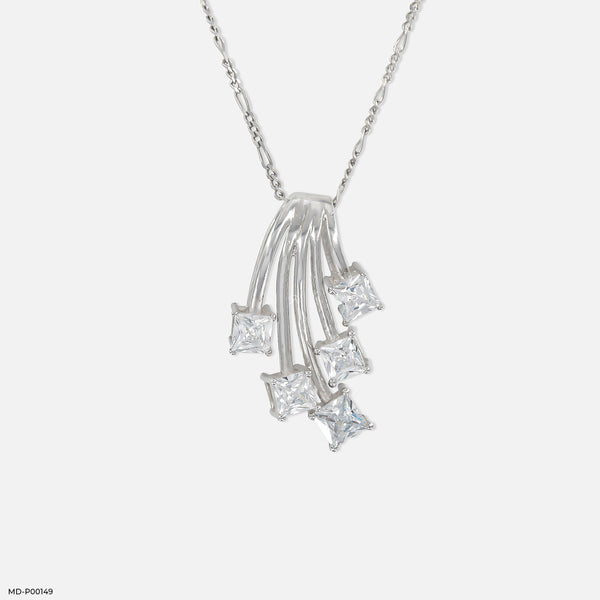 2.50 Carat Shooting Stars Pendants 14K White Gold