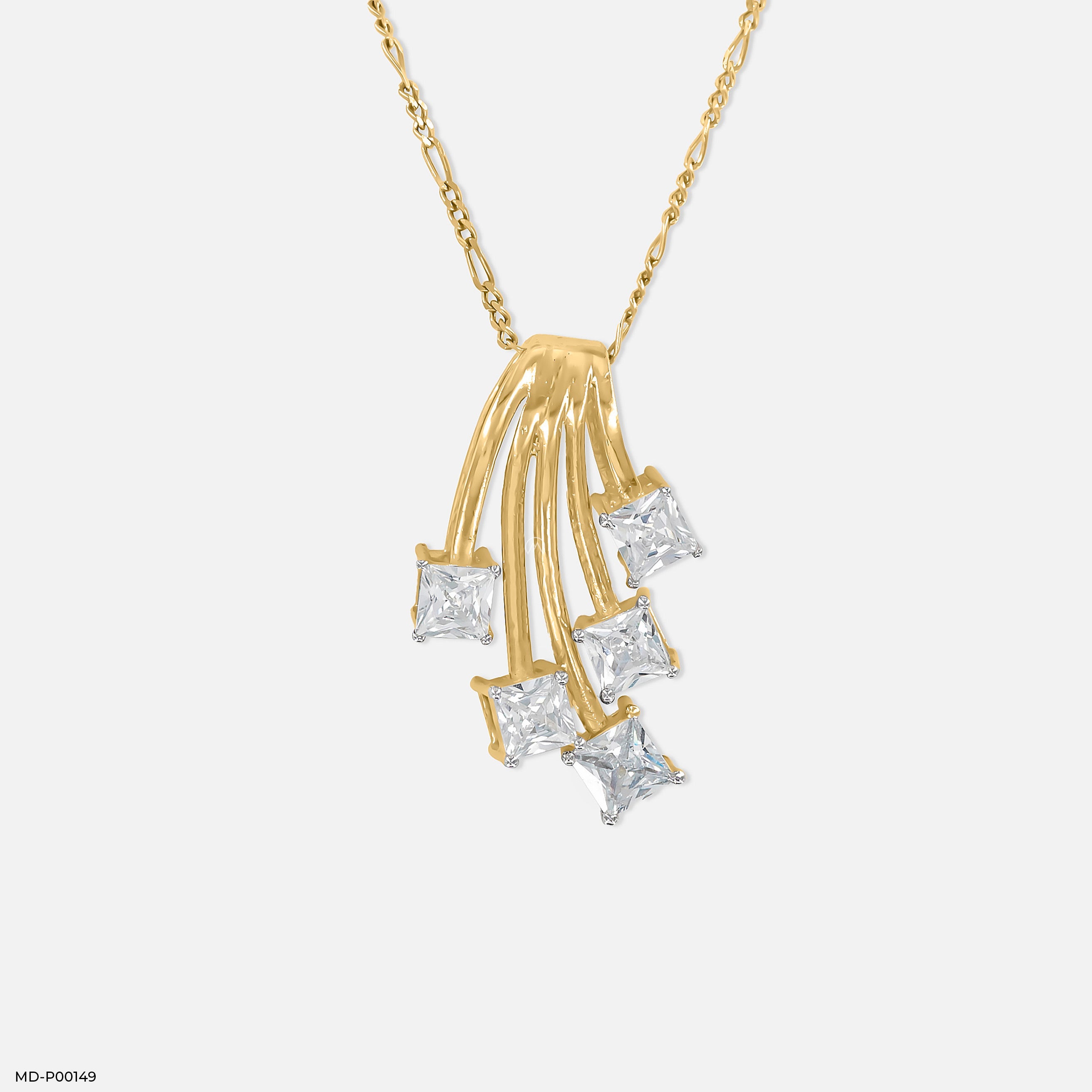 2.50 Carat Shooting Stars Pendants 14K Yellow Gold