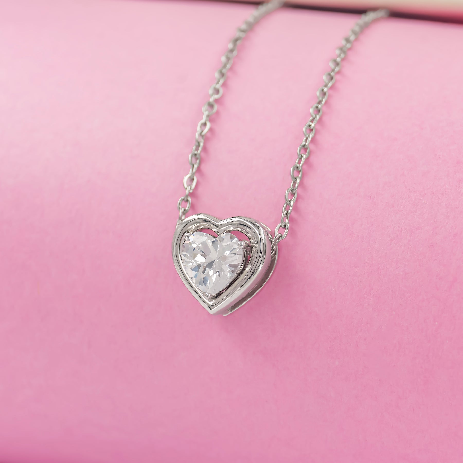 1 Carat Forever Mine Pendants 9K White Gold