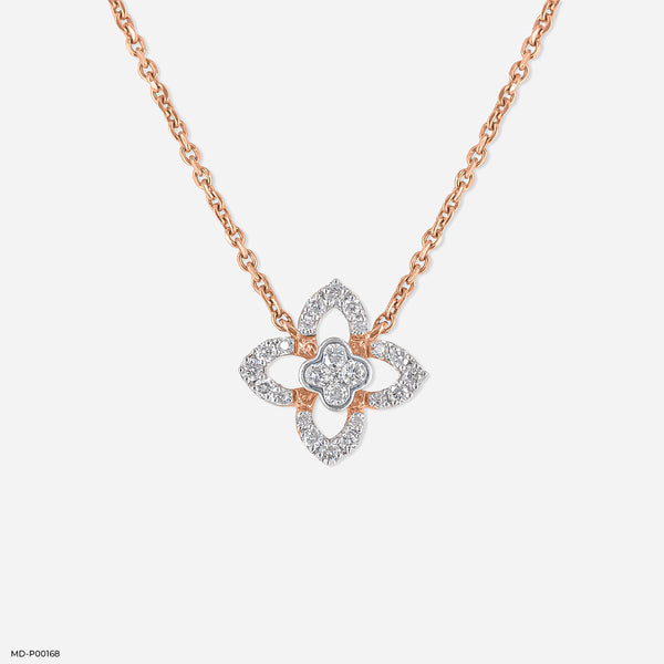 Willa Floret Diamond Pendant 18K Rose Gold