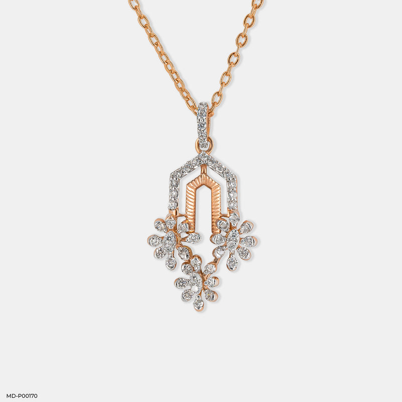 Adorable Diamond Pendant 14K Rose Gold