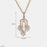 0.50 Carat Adorable Lab Diamond Pendant 14K Rose Gold