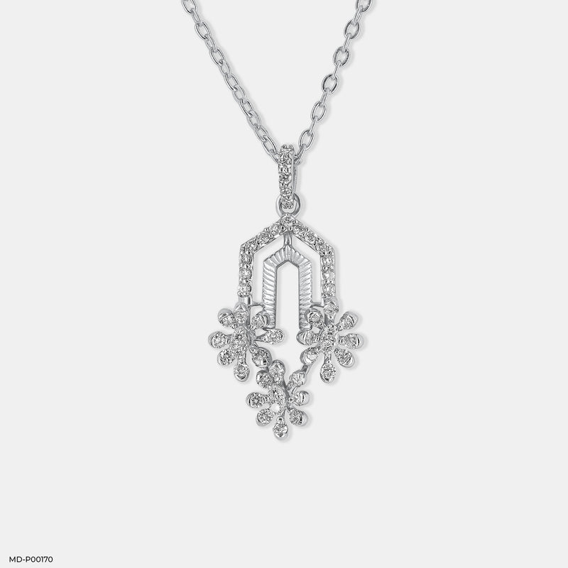 Adorable Diamond Pendant 14K White Gold