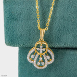 Floriferous Diamond Pendant 14K Yellow Gold