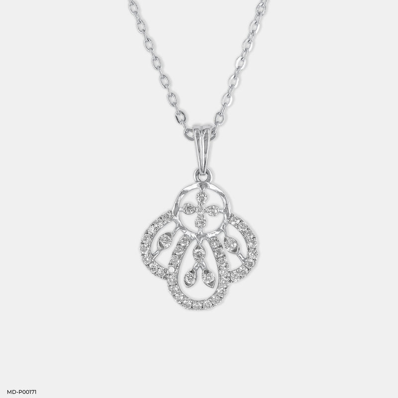 Floriferous Diamond Pendant 14K Yellow Gold